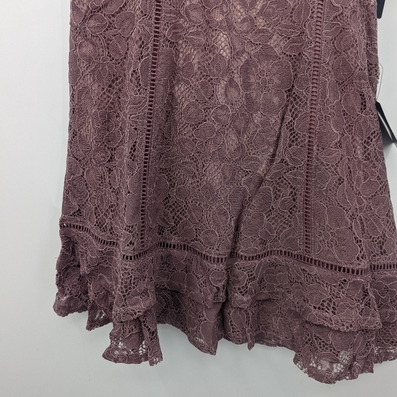 NWT LULU'S Sweet Like Candy Lace Spaghetti Strap Ruffle Dress - Picture 3 of 8